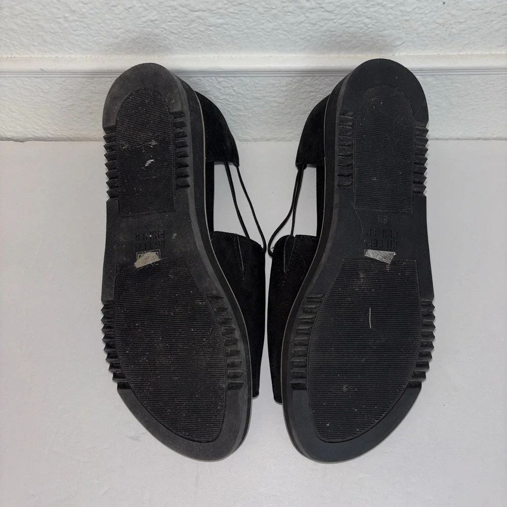 Eileen Fisher Ken Tumbled Nubuck Sandals In Black Women's Size: 8.5
